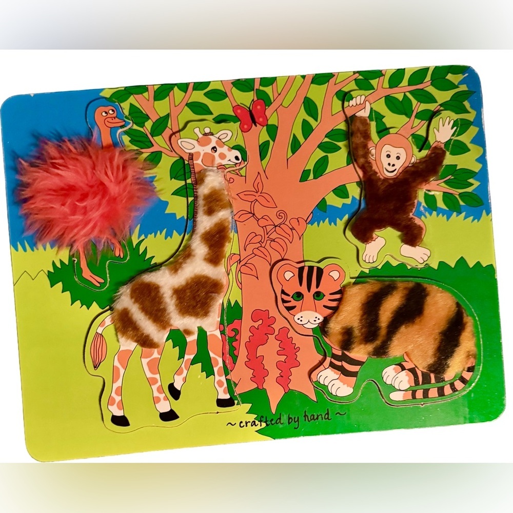 Melissa & Doug Jungle Friends Fuzzy Puzzle